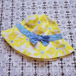 Gymboree bright yellow flower summer hat